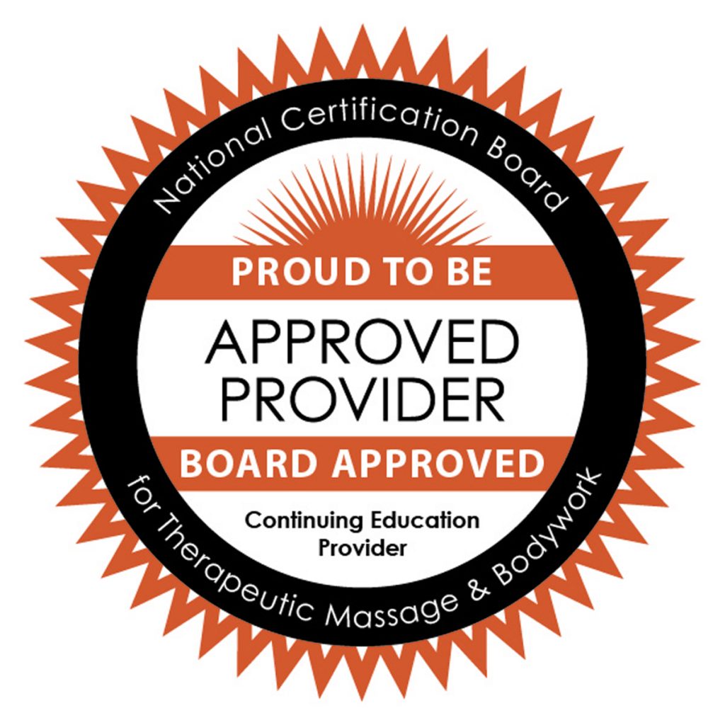 National Certification Board for therapeutic massage & bodywork approved provider badge